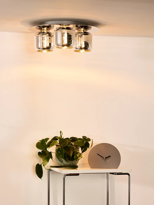 Lucide ERYN - Plafonnière - Ø 38 cm - 3xG9 - Chroom - sfeer 1